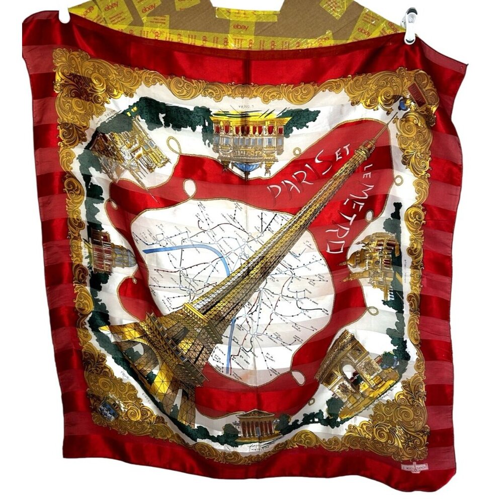 Vintage Paris Landmarks Scarf By J. Mico Sancho